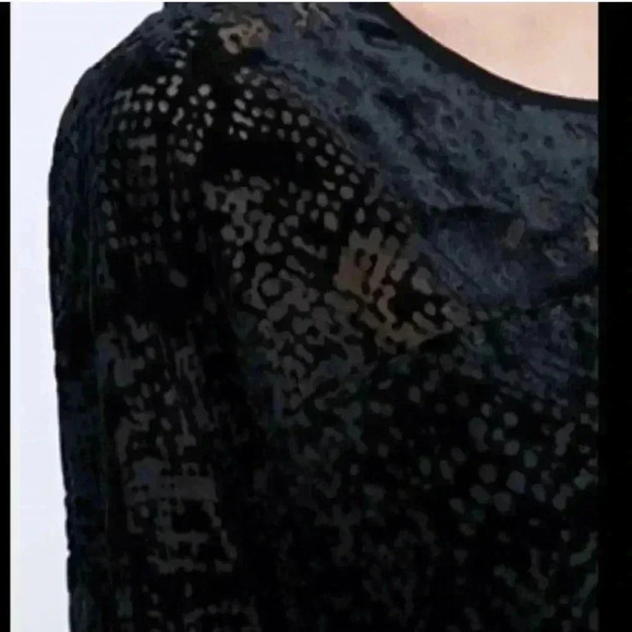 SILENCE + NOISE Velvet Black Dress - Picture 3 of 7